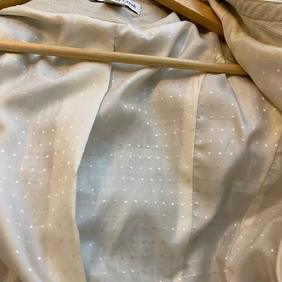 Coldwater Creek Tan Pastel Tweed Zip Front Blazer - Picture 5 of 8